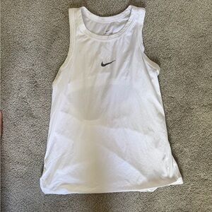 White Nike Tank - Open Back